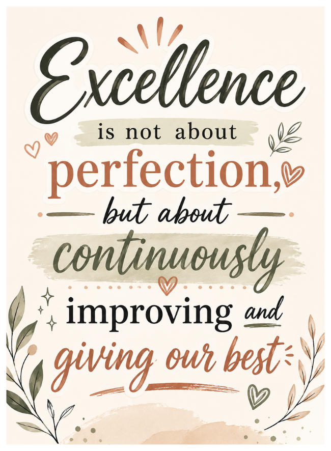 Excellence Is Not About Perfection...