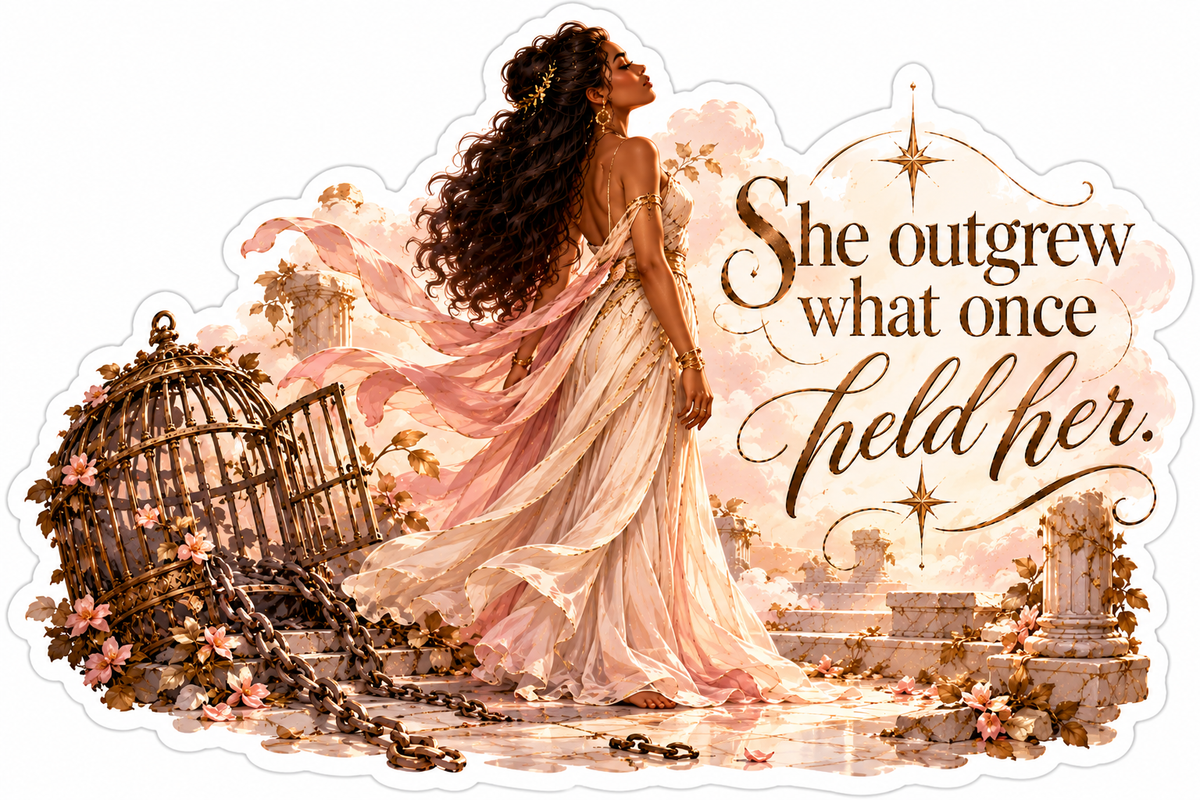 She Outgrew What Once Held Her.